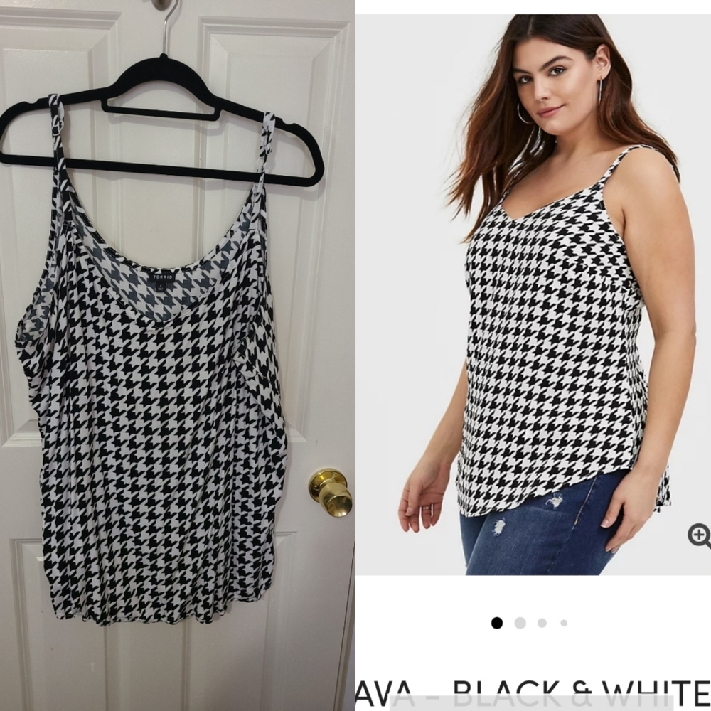 Houndstooth print cami